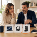 A customer receiving independent advice while comparing technology and appliance options