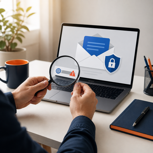 My Tech Advisor suspicious link safety assessment illustration